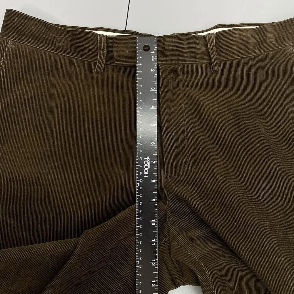 Vintage Polo Ralph Lauren Preston Corduroy Pants Wide Leg Preppy Brown Men 36x27
